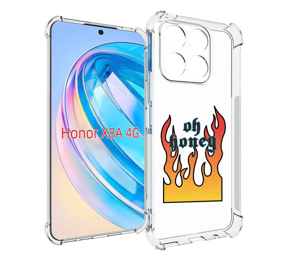 

Чехол MyPads красивое-пламя для Honor X8a, Tocco