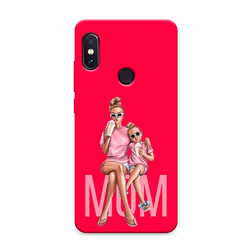 фото Матовый силиконовый чехол "lovely mom" на xiaomi redmi note 5 awog