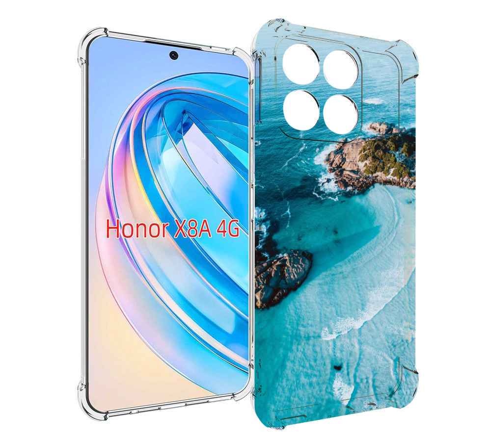 

Чехол MyPads красивый голубой залив для Honor X8a, Tocco