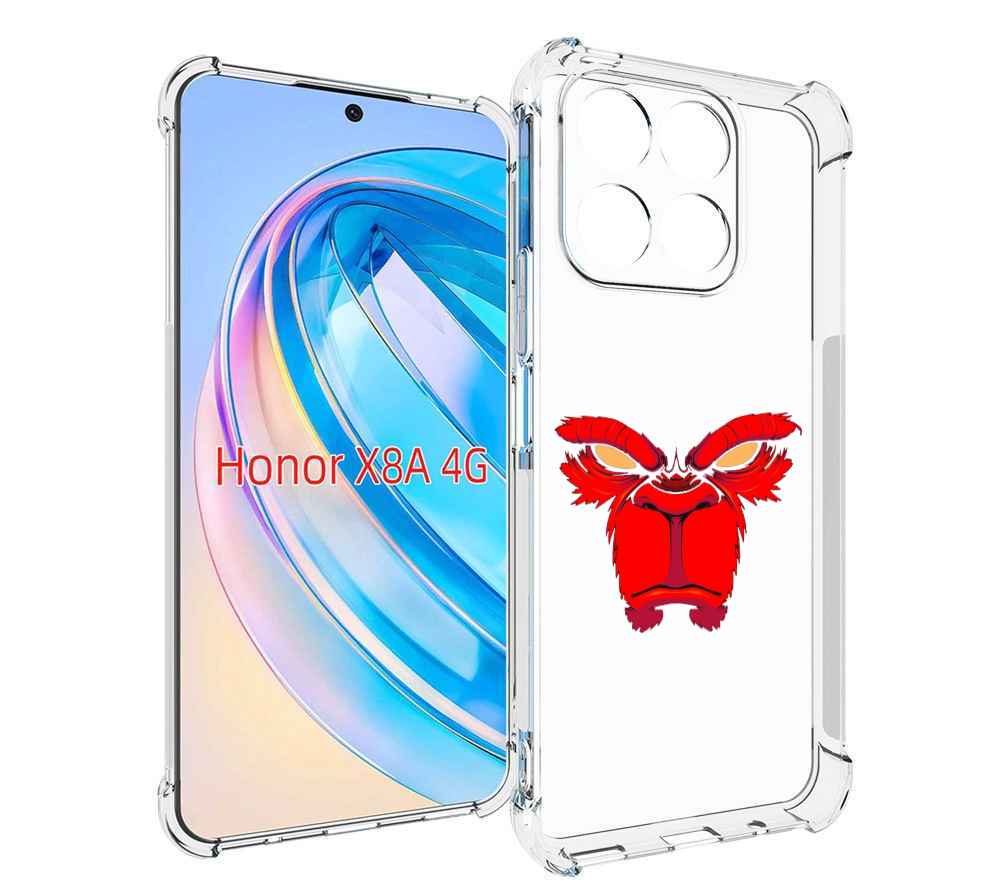 

Чехол MyPads красная обезьяна в темноте для Honor X8a, Tocco