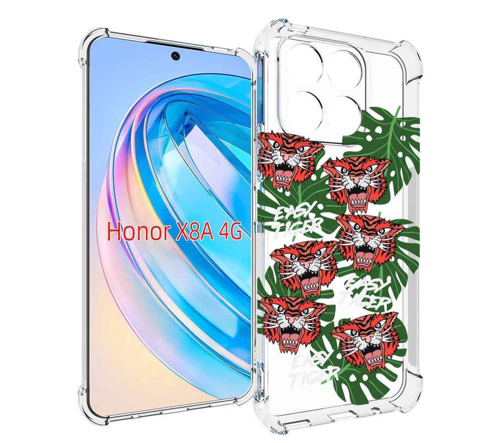 

Чехол MyPads красные-тигры для Honor X8a, Tocco