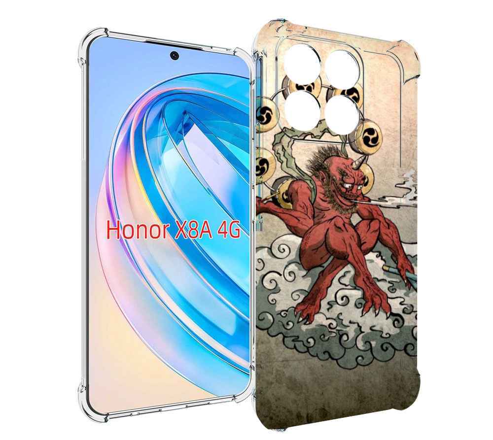 

Чехол MyPads красный чертик на облаке для Honor X8a, Tocco
