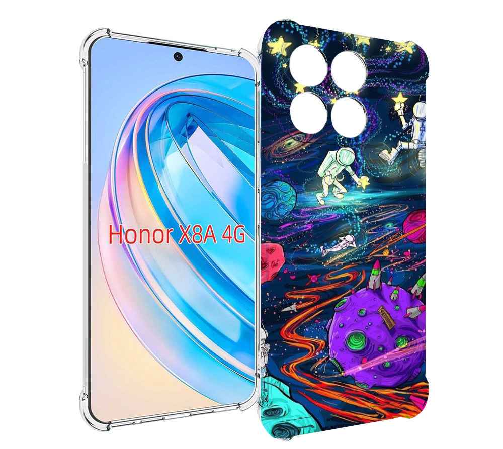 

Чехол MyPads красочный космос для Honor X8a, Tocco