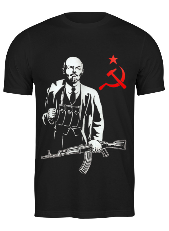 

Футболка мужская Printio Ленин калашников ак47 черная XL, Черный, Ленин калашников ак47