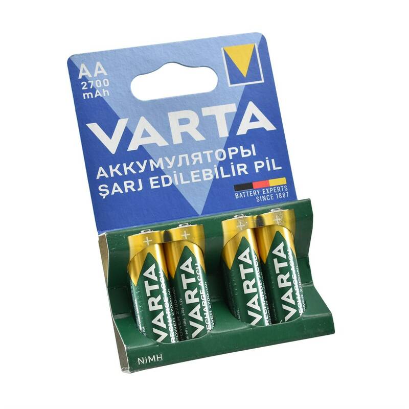

Аккумулятор бытовой Varta R6 AA BL4 NI-MH 2700mAh (4/40/400) 05706, 05706
