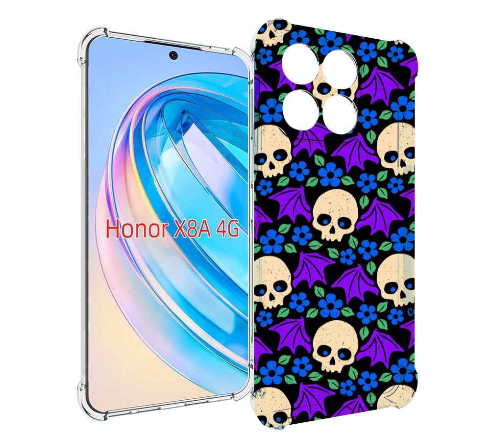 

Чехол MyPads крылатые черепа для Honor X8a, Tocco
