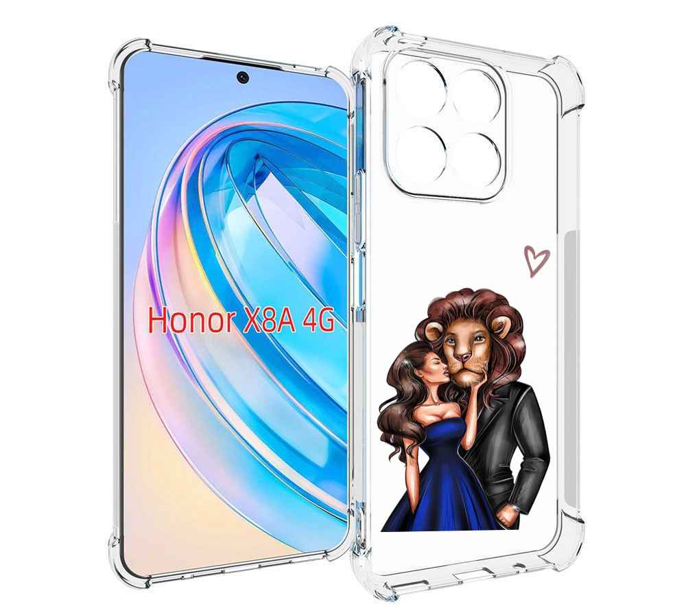 

Чехол MyPads лев-в-смокинге для Honor X8a, Tocco
