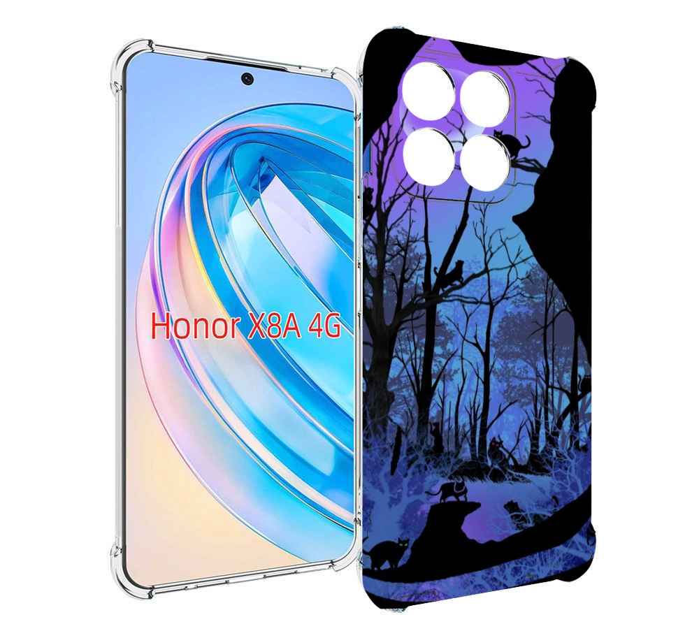 

Чехол MyPads лес внутри кота для Honor X8a, Tocco