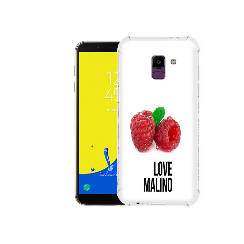 

Чехол MyPads Tocco для Samsung Galaxy J6 (2018) Бренд лове малино, Прозрачный, Tocco