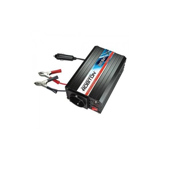 

Robiton Инвертор ROBITON R300 300Ватт 12В->220В с USB выходом