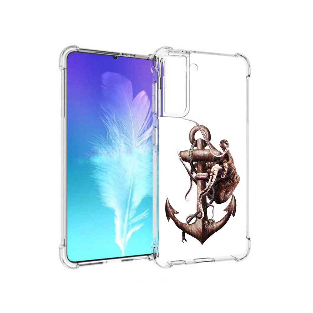 

Чехол MyPads Tocco для Samsung Galaxy S21 ржавый якорь (PT157088.510.579), Прозрачный, Tocco