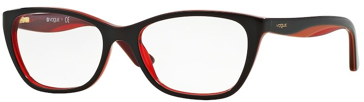 

Оправа для очков женская VOGUE 0VO2961 / 51 2312, черный/красный, 0VO2961 / 51 2312