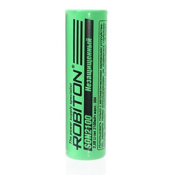 

Robiton Аккумулятор ROBITON 18650 2100мАч, 3.7V, 30А PK1