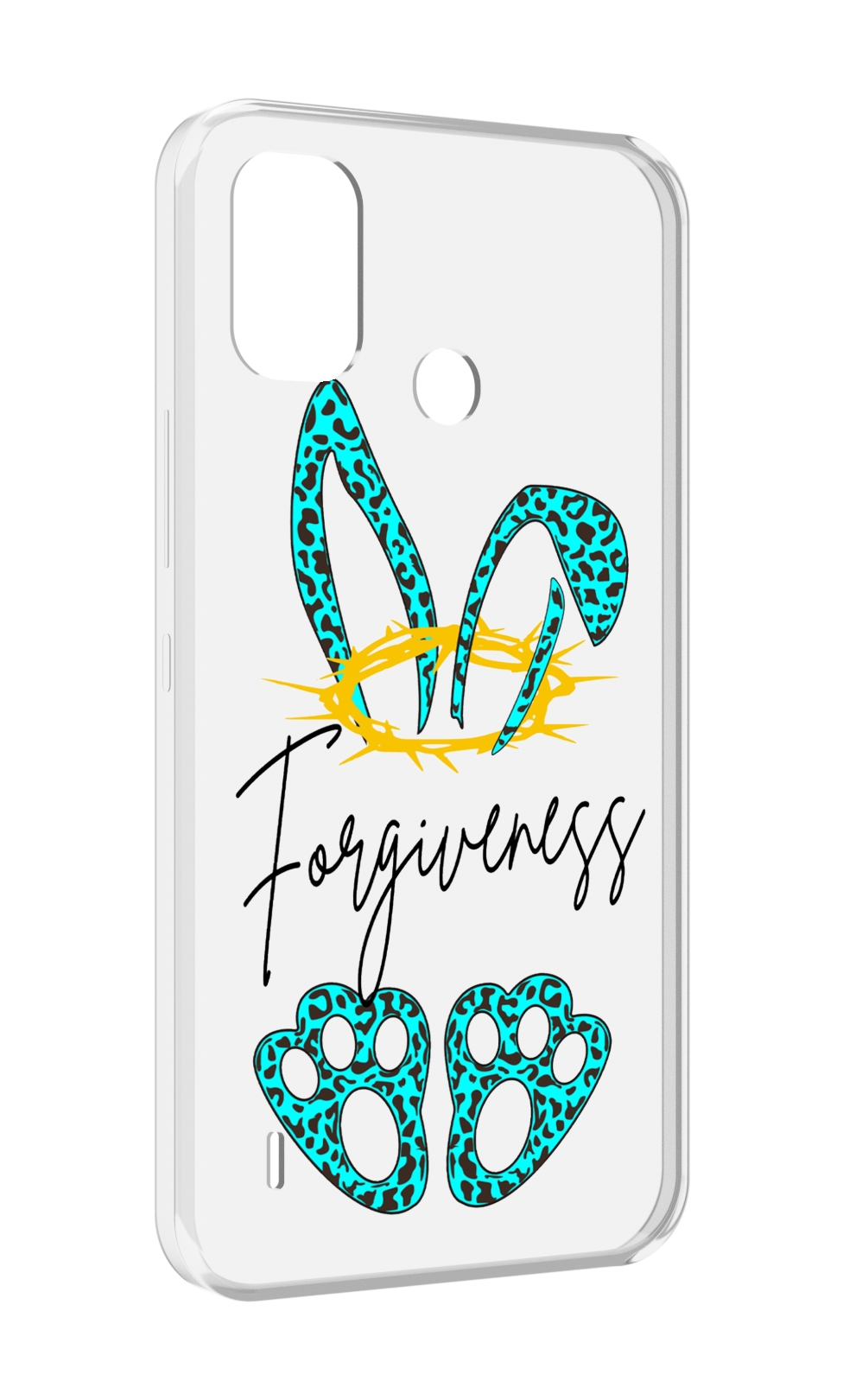 

Чехол MyPads бирюзовое лапки и ушки женский для Itel A48, Прозрачный, Tocco