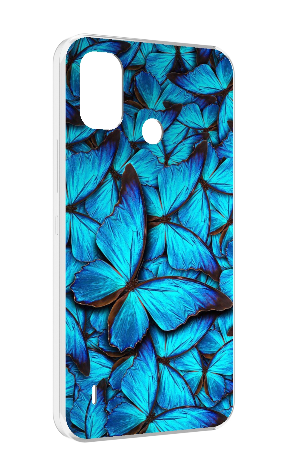 

Чехол MyPads бирюзовые бабочки для Itel A48, Прозрачный, Tocco