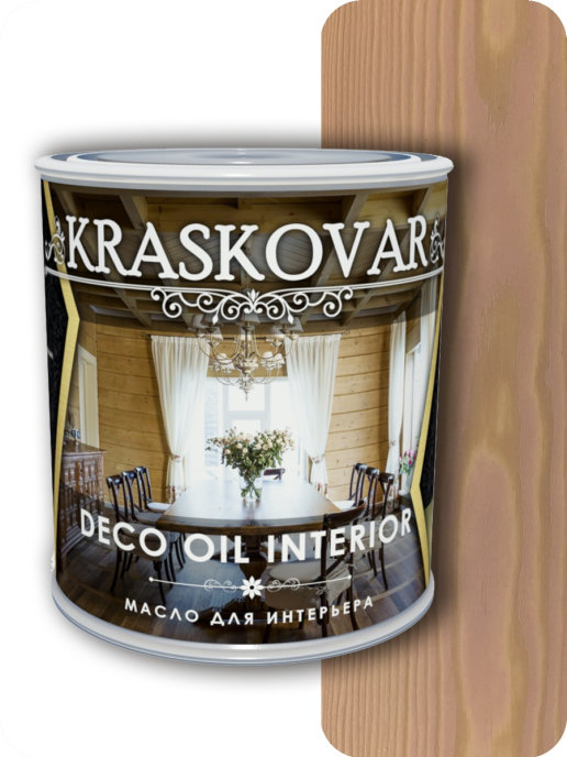 фото Масло для интерьера kraskovar deco oil interior имбирь 0,75л