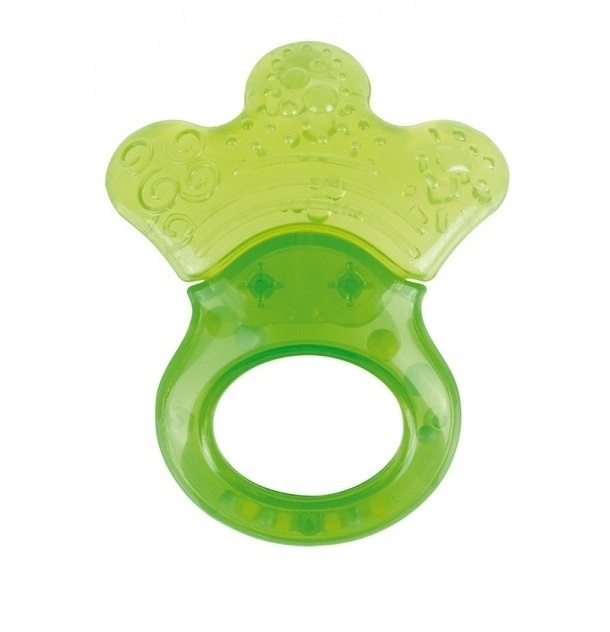 Прорезыватель водный с погремушкой Canpol Лапка, 0м+, арт. 56/136, цвет: зеленый