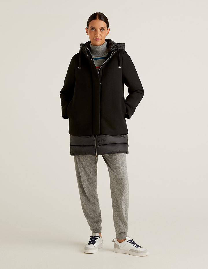 

Куртка женская United Colors of Benetton 21A_2AKM536O4 черная 38, 21A_2AKM536O4