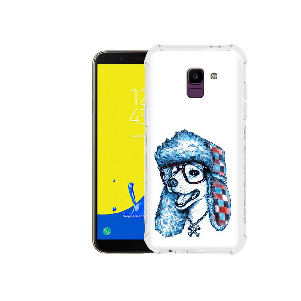 

Чехол MyPads Tocco для Samsung Galaxy J6 (2018) зимний пес, Прозрачный, Tocco