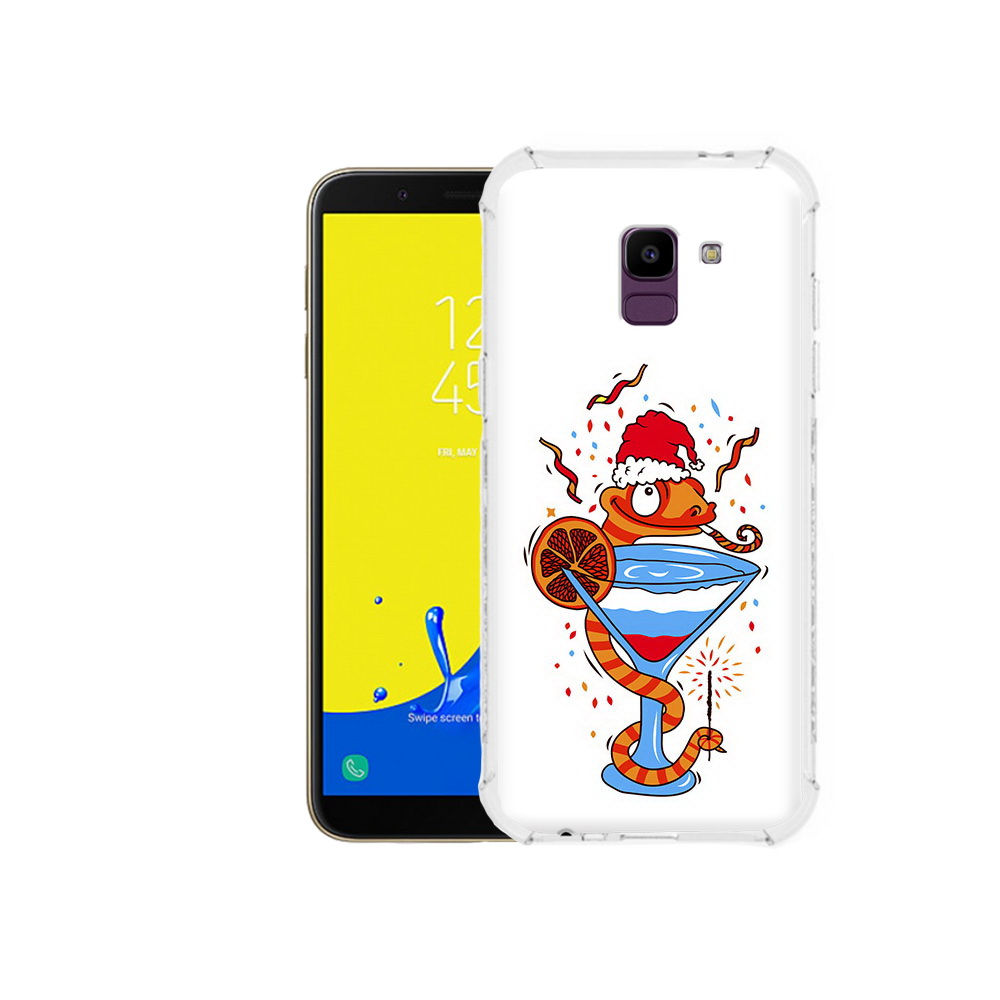 

Чехол MyPads Tocco для Samsung Galaxy J6 (2018) змейка, Прозрачный, Tocco