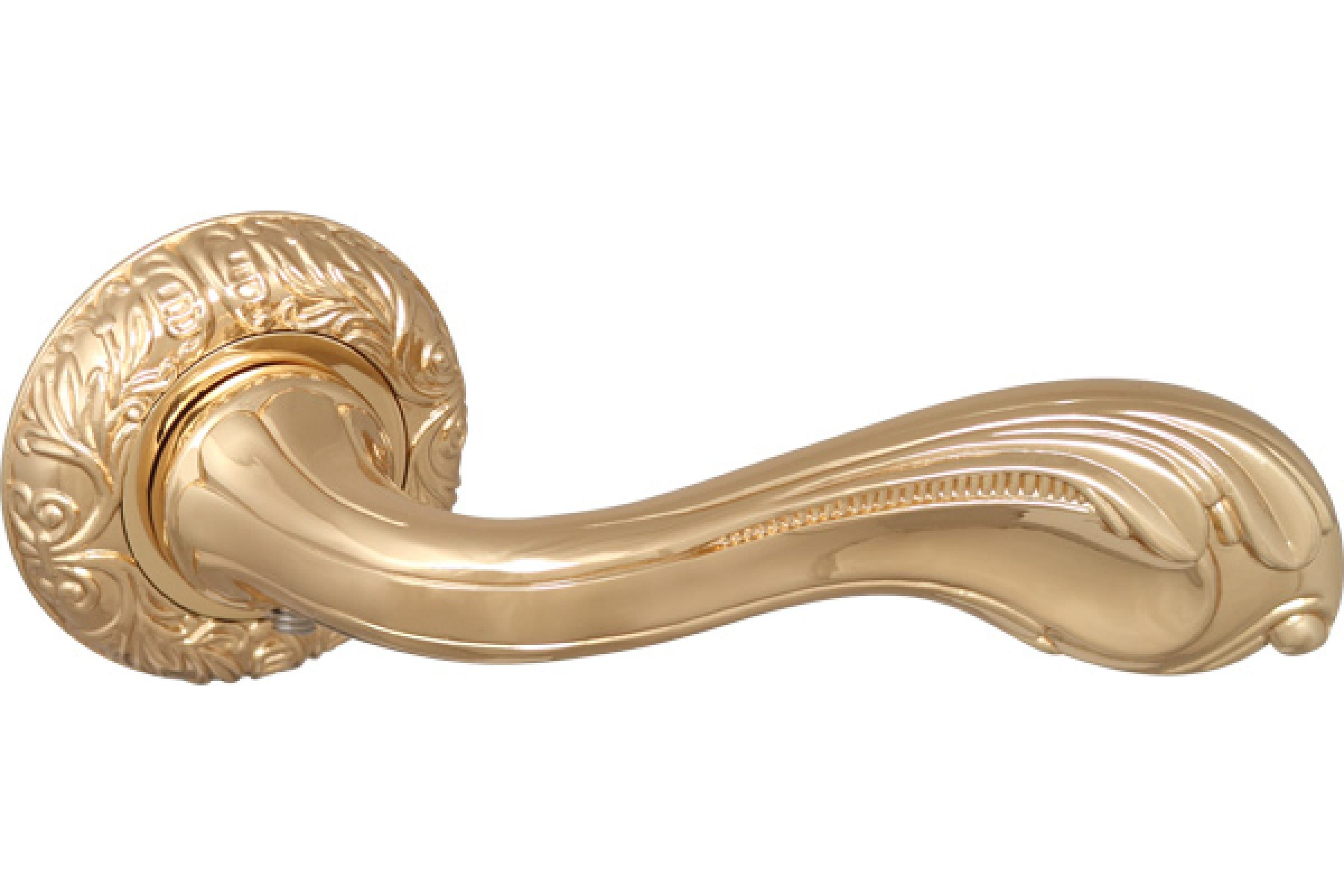 

Ручка дверная межкомнатная Fuaro Barocco SM Gold-24 золото 24К