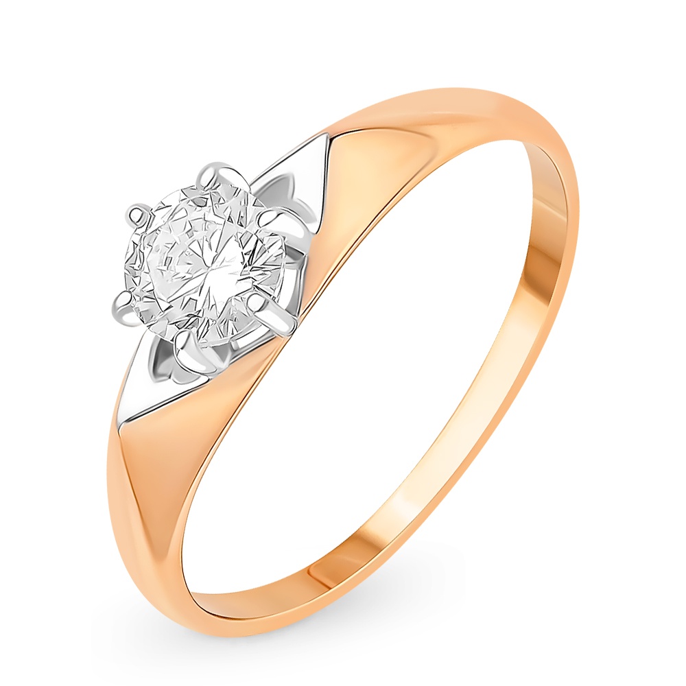 

Кольцо из золота р.  585Gold 301011504, фианит, 301011504