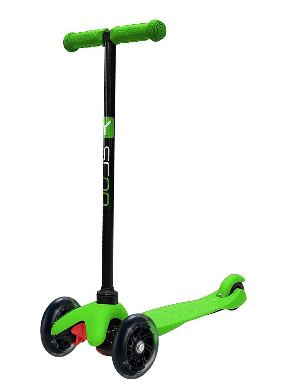 Самокат Y-scoo R-Toys mini Shine A5 со светящимися колесами цвет green