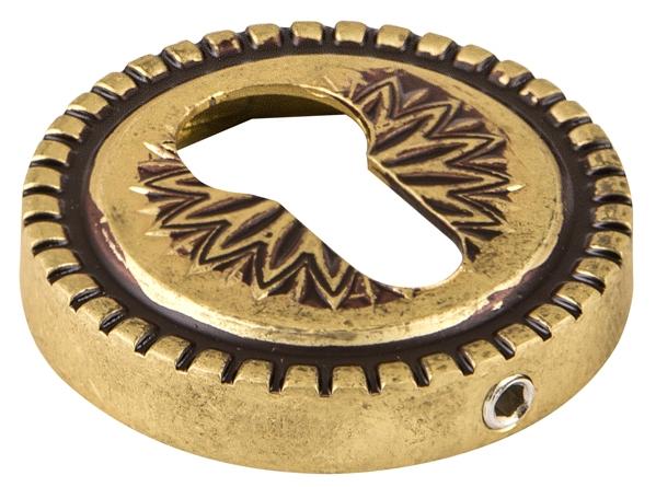 

Накладка дверная с круг. осн. под цилиндр Armadillo Cylinder ET/CL-FG-10 франц.золото