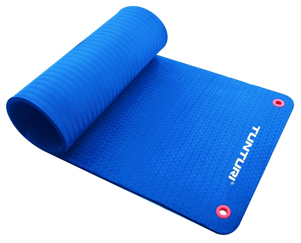 Коврик для фитнеса Tunturi Pro синий 180 см, 15 мм