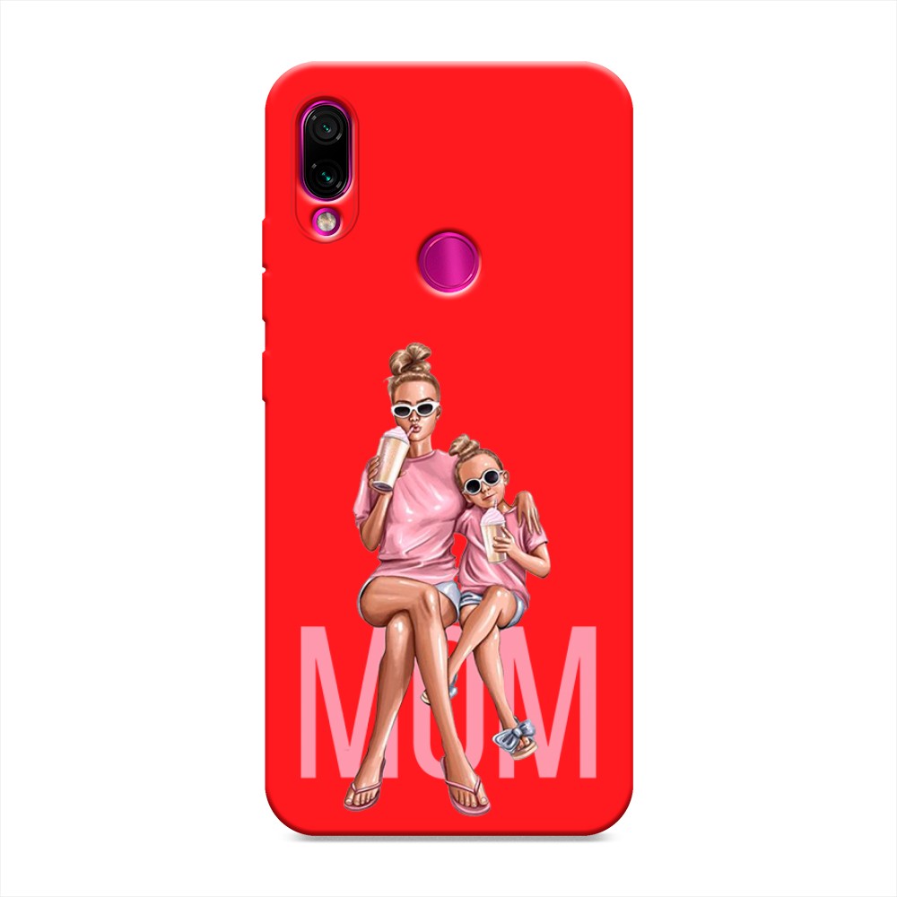 фото Матовый силиконовый чехол "lovely mom" на xiaomi redmi note 7 awog