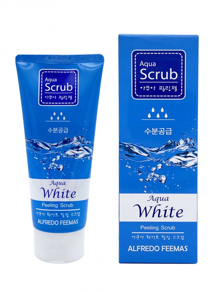 фото Пилинг-скраб с экстрактами морских водорослей alfredo feemas aqua scrub white peeling