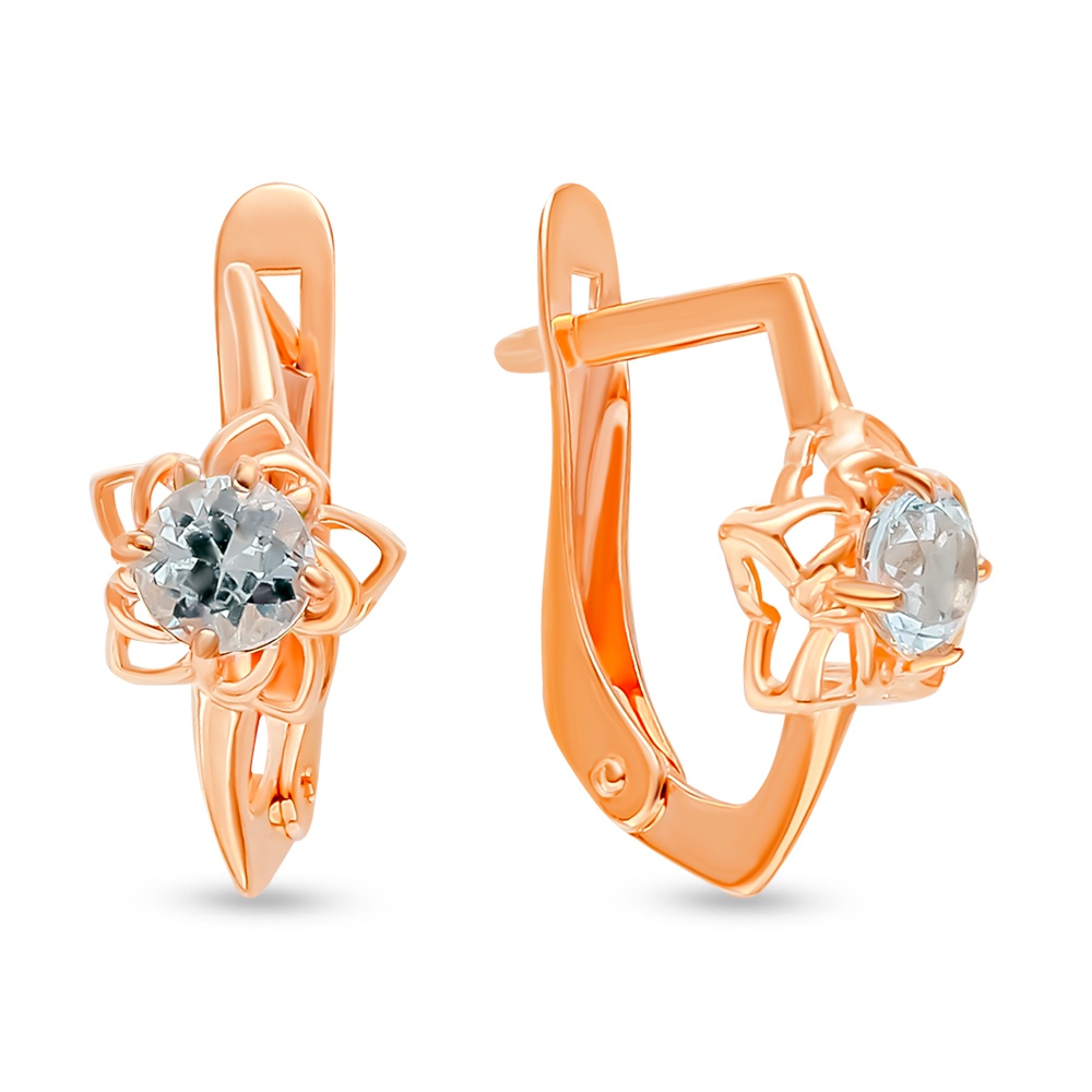 

Серьги из красного золота с топазом 585Gold 202008525, 202008525