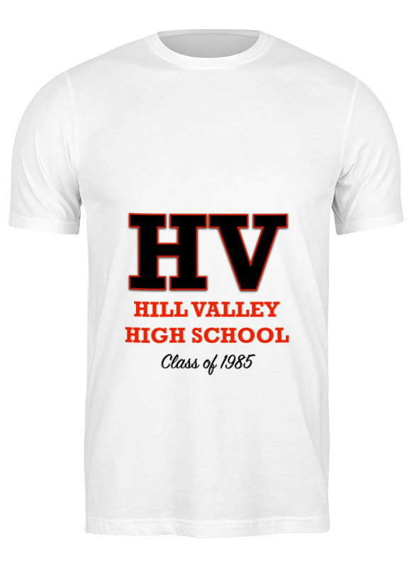 

Футболка мужская Printio Hill valley high school'85 белая XL, Белый, Hill valley high school'85
