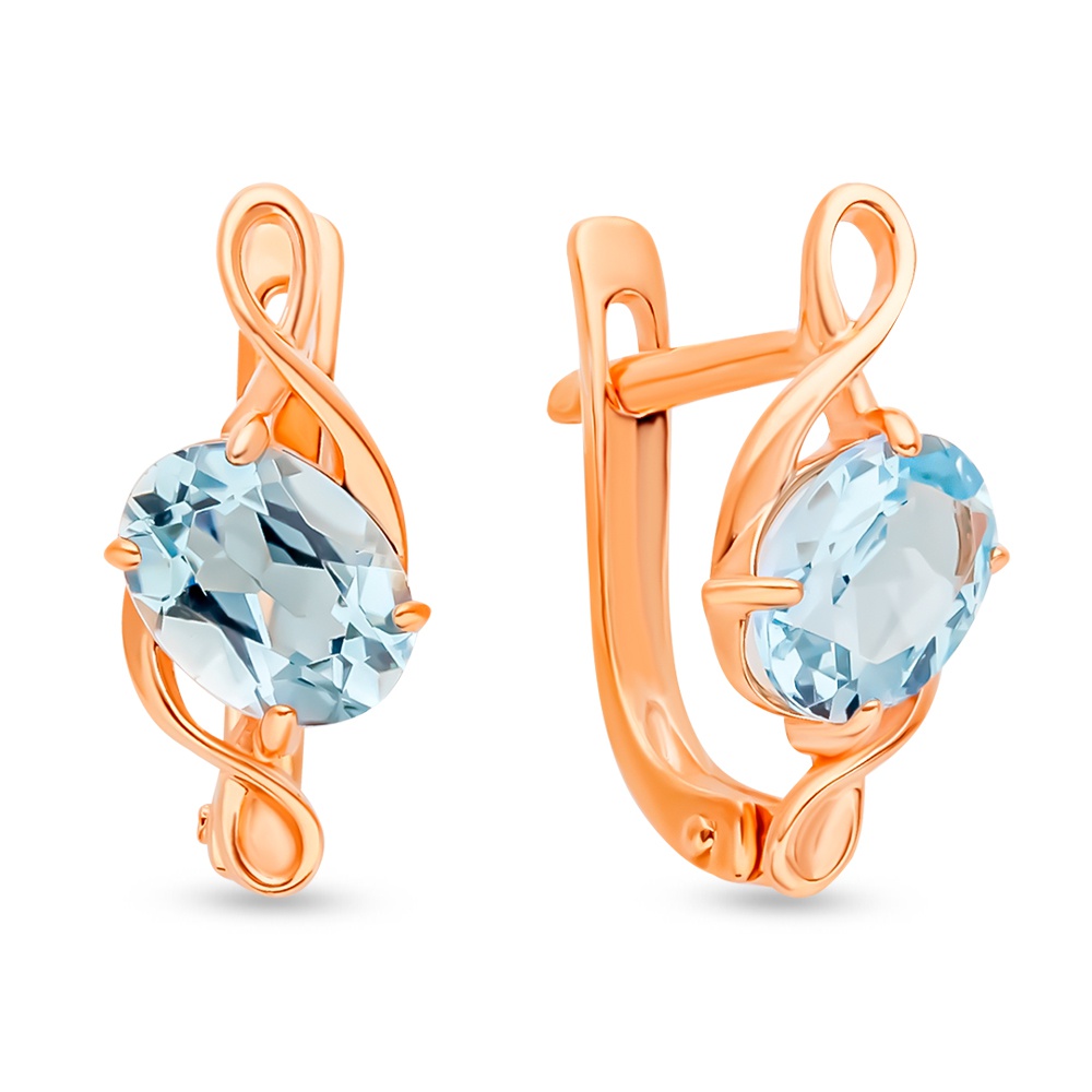 

Серьги из красного золота с топазом 585Gold 202008230, 202008230