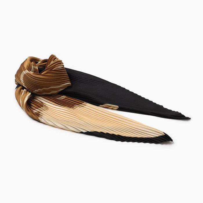 Платок женский MINAKU Айрис коричнево-бежевый, 70х70 см