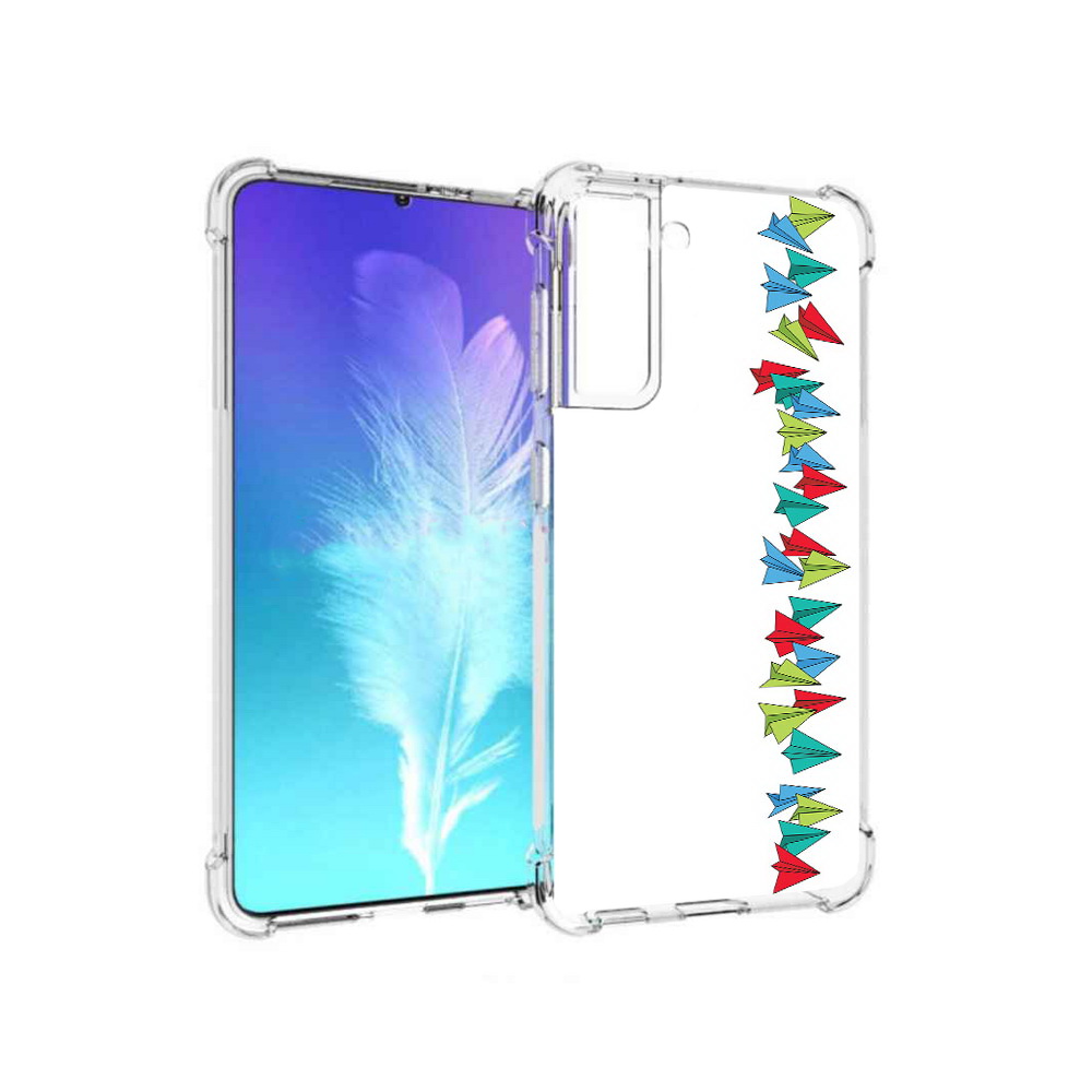 

Чехол MyPads Tocco для Samsung Galaxy S21 самолетики из листочков (PT157088.510.593), Прозрачный, Tocco