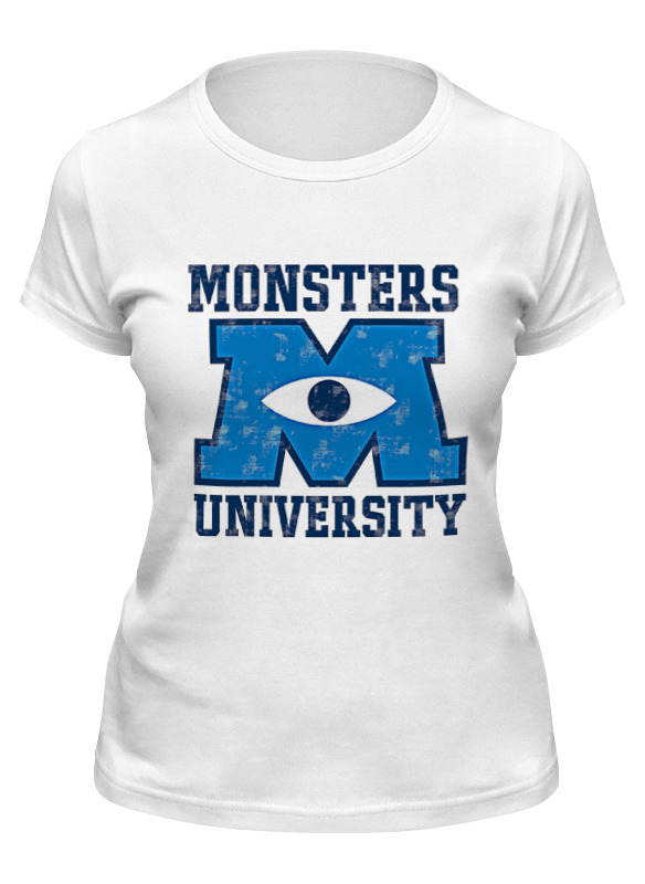 

Футболка женская Printio Monsters university белая S, Белый, Monsters university