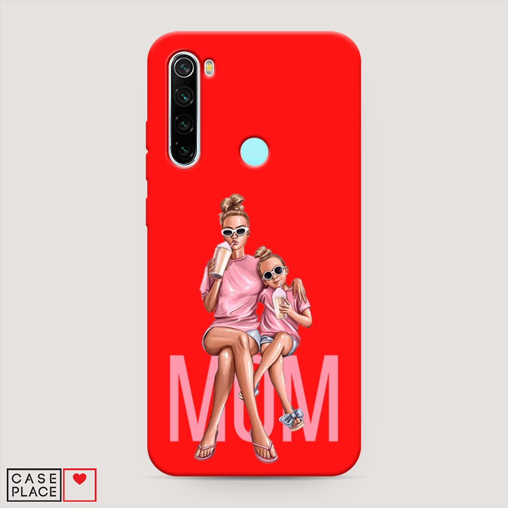 фото Матовый силиконовый чехол "lovely mom" на xiaomi redmi note 8 awog