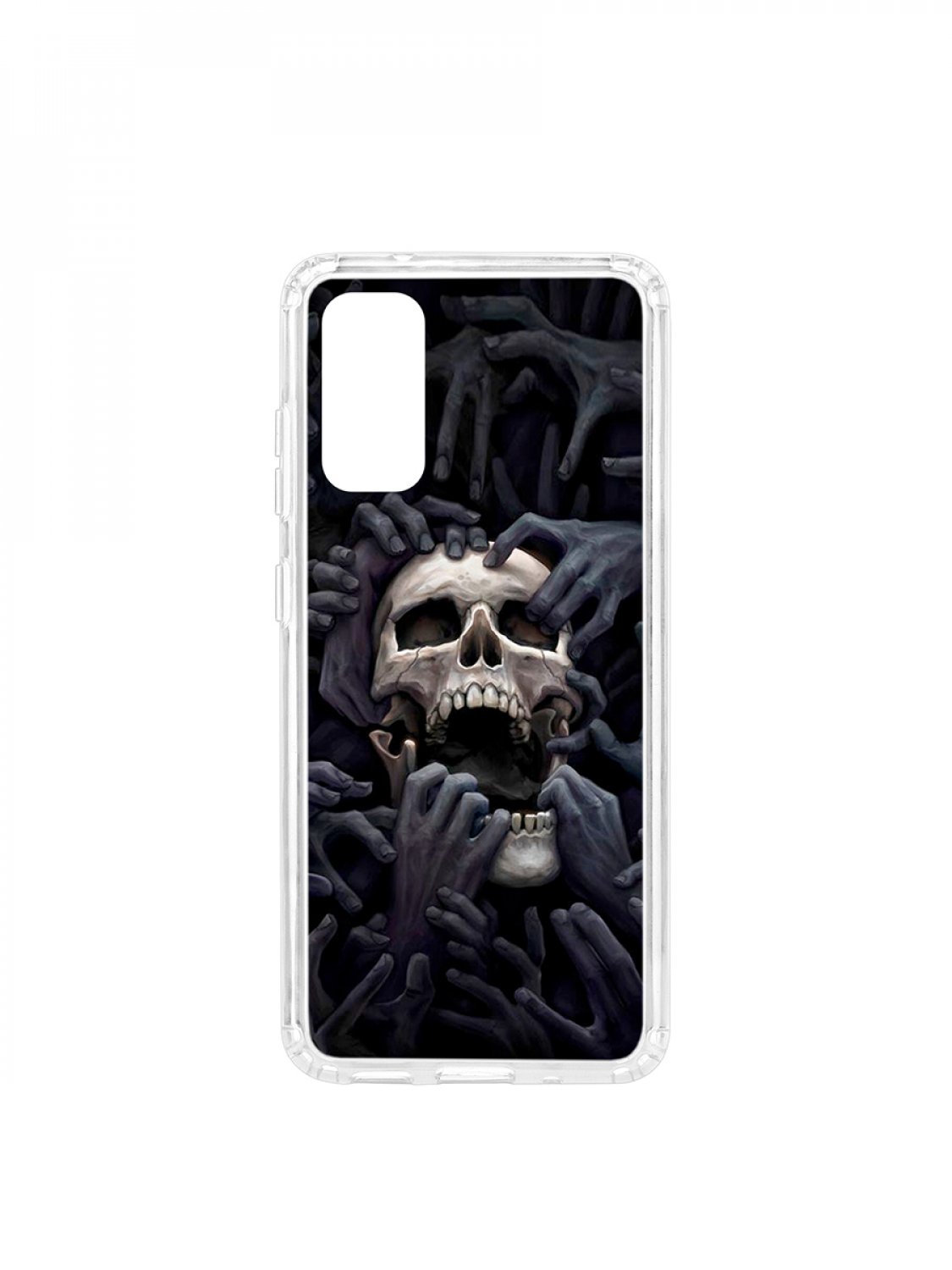 фото Чехол на samsung s20 kruche print skull hands,противоударный бампер,с защитой камеры кruче