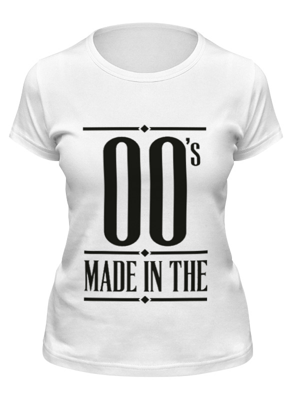 

Футболка женская Printio Made in the 00s белая L, Белый, Made in the 00s