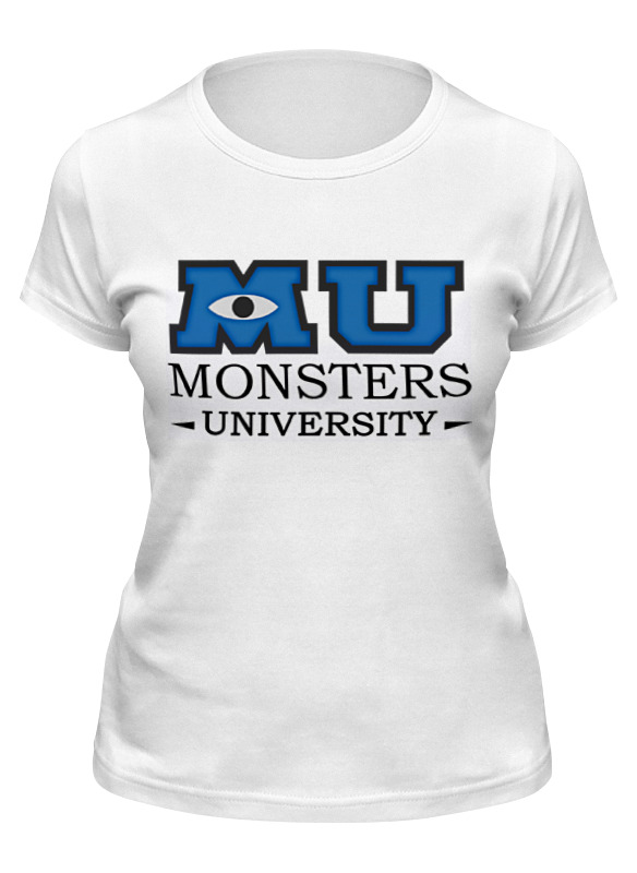 

Футболка женская Printio Monsters university белая S, Белый, Monsters university