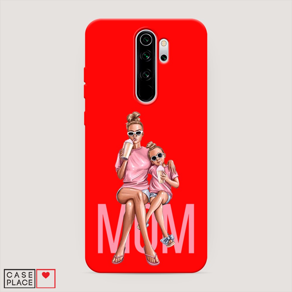 фото Матовый силиконовый чехол "lovely mom" на xiaomi redmi note 8 pro awog