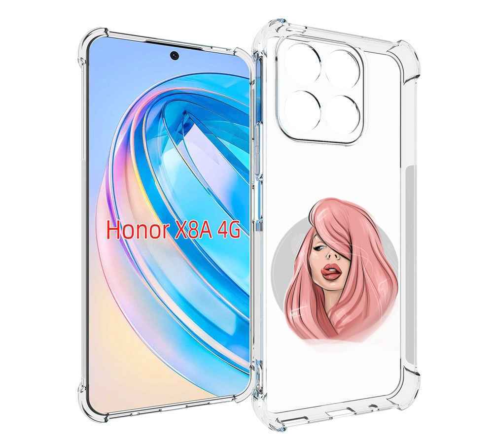 

Чехол MyPads лицо-девушки-с-розовыми-волосами женский для Honor X8a, Tocco