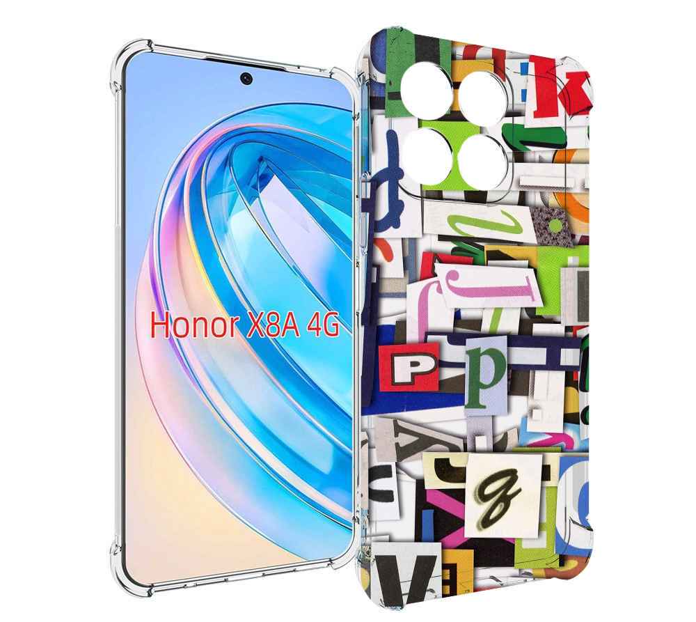 

Чехол MyPads ломанные-буквы для Honor X8a, Tocco