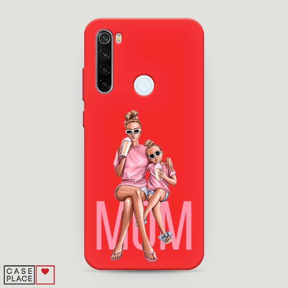 фото Матовый силиконовый чехол "lovely mom" на xiaomi redmi note 8t awog