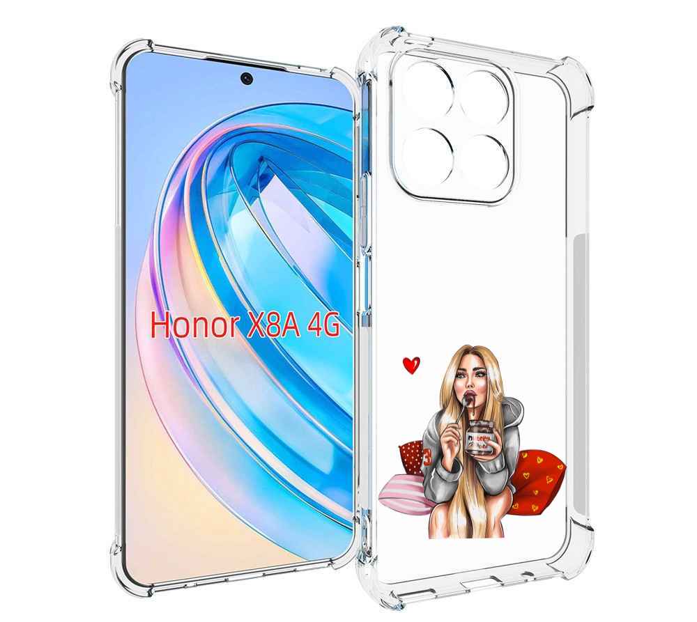 

Чехол MyPads любительница-нутеллы женский для Honor X8a, Tocco