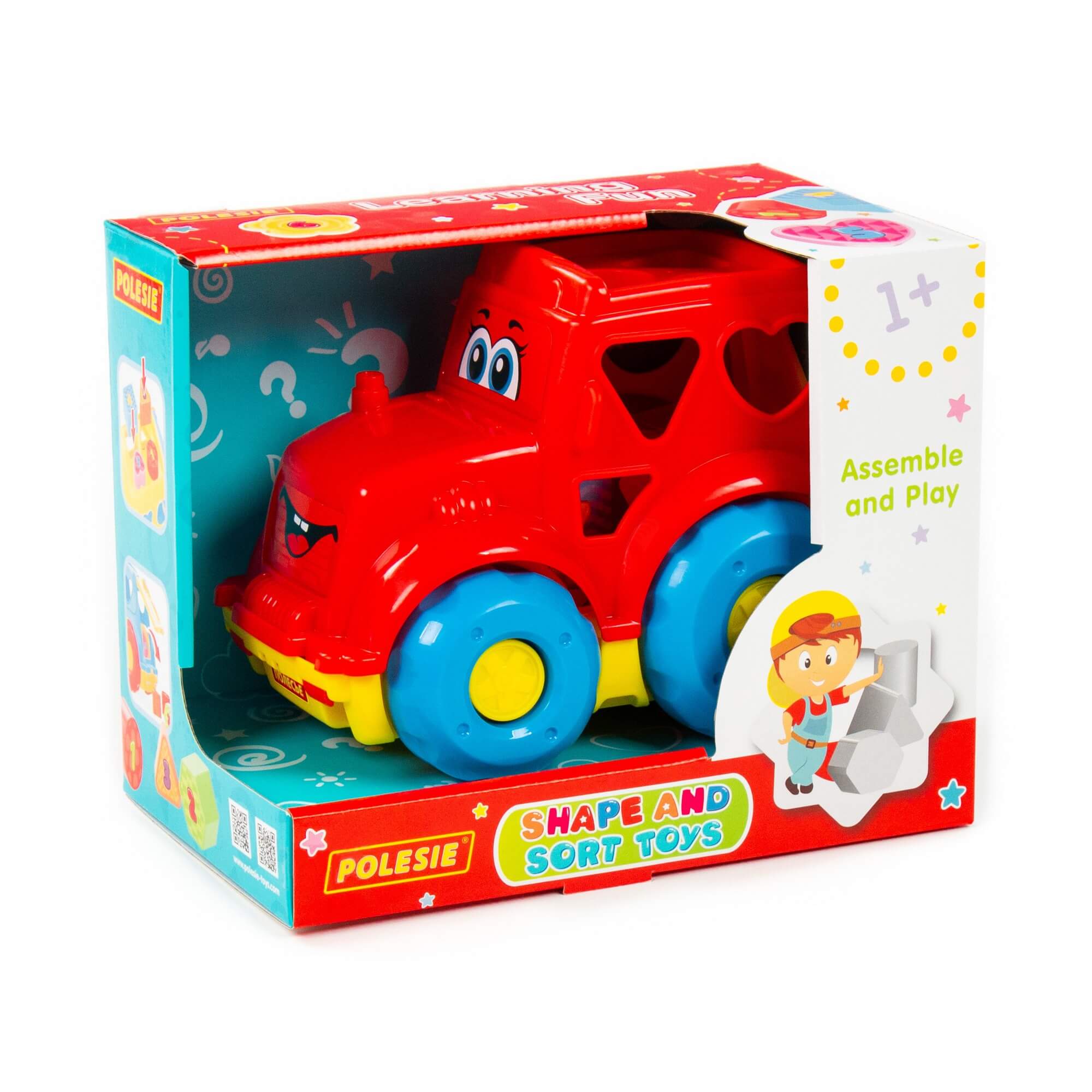 

Развивающая игрушка Полесье Трактор, в коробке, 89403/8, Разноцветный