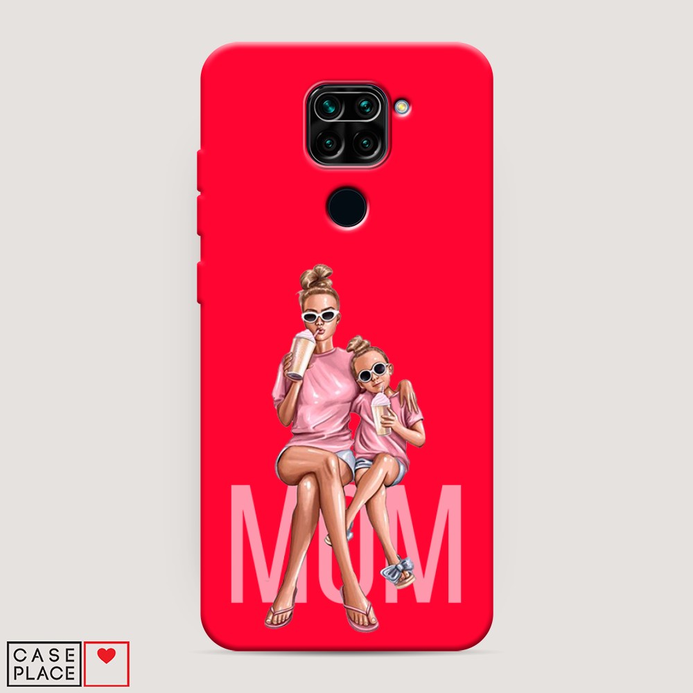 фото Матовый силиконовый чехол "lovely mom" на xiaomi redmi note 9 awog