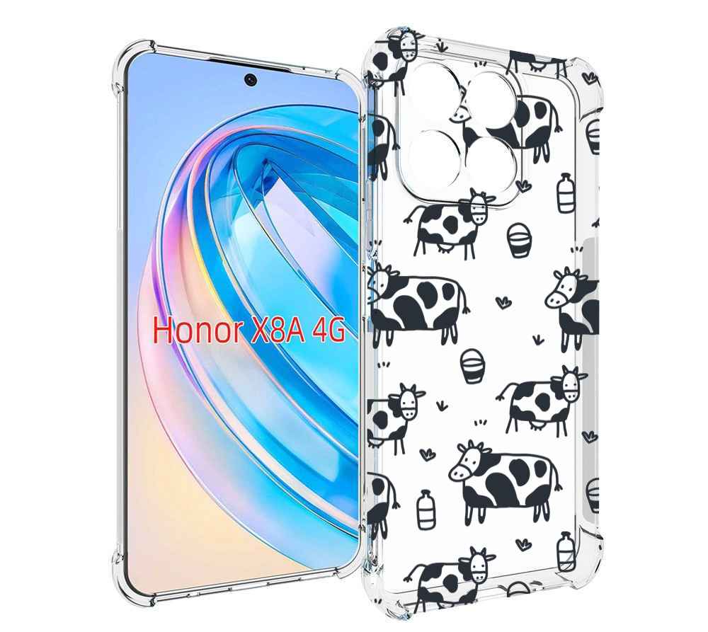 

Чехол MyPads маленькие-коровки для Honor X8a, Tocco