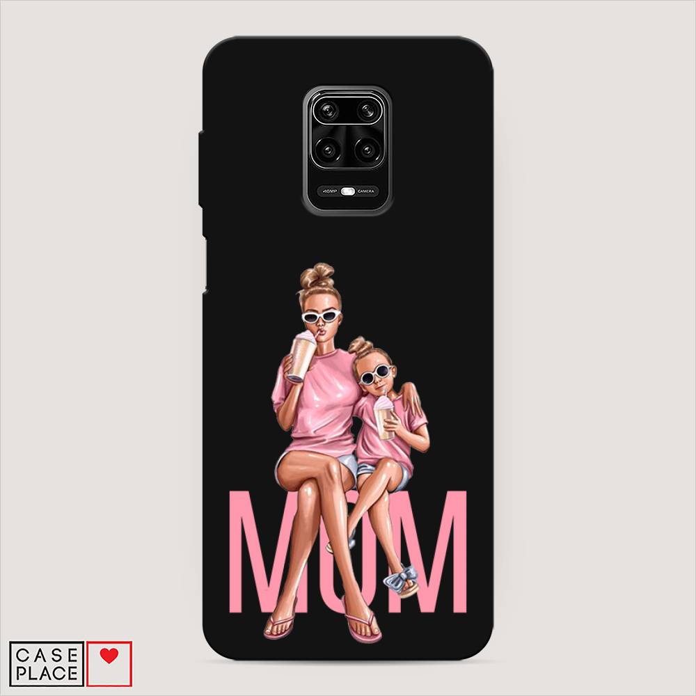 фото Матовый силиконовый чехол "lovely mom" на xiaomi redmi note 9 pro awog